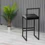 Hanah Home Nordic Silla de Bar Negro